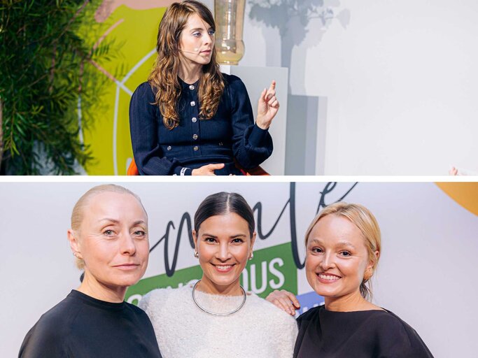 Darja Kozlova von Dr. Hauschka (oben).Fashion Director Daniella Gurtner, Nina Schwichtenberg und Fashion Editor Charlotte Andersson (unten). | © Florian Gruendig