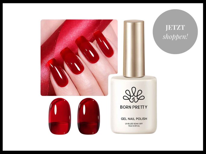 UV-Nagellack "Jelly Burgunderrot" von Born Pretty | © Amazon