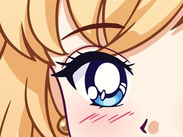 Close-up von blauem Auge einer Manga-Figur | © AdobeStock/TomatoLaccoon