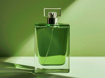 Grüner Parfum-Flakon | © Adobe Stock/sema_srinouljan/KI-generiert