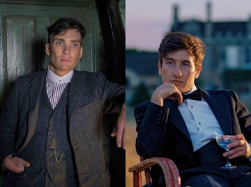 Cillian Murphy als Tommy Shelby in Peaky Blinders, Barry Keoghan in Saltburn | © IMAGO / Everett Collection, IMAGO / Capital Pictures