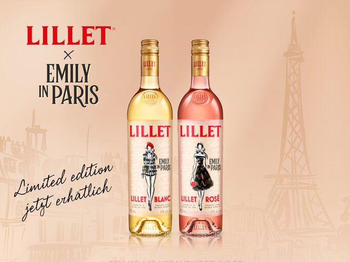 Flasche Lillet mit Emily in Paris Logo | © Lillet