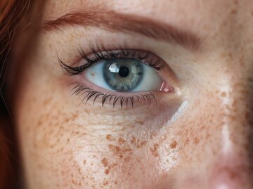 Nahaufnahme einer Frau mit blauen Augen und Sommersprossen | © Adobe Stock/Ricky