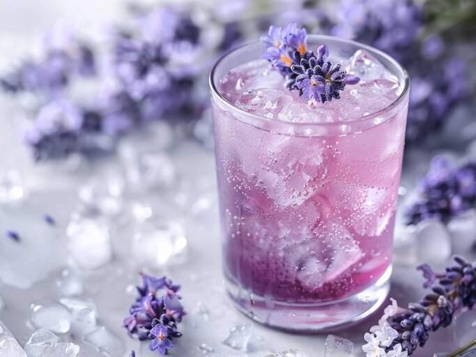 Lavendel-Spritz Cocktail | © Adobe Stock/SebuahKisah/KI generiert