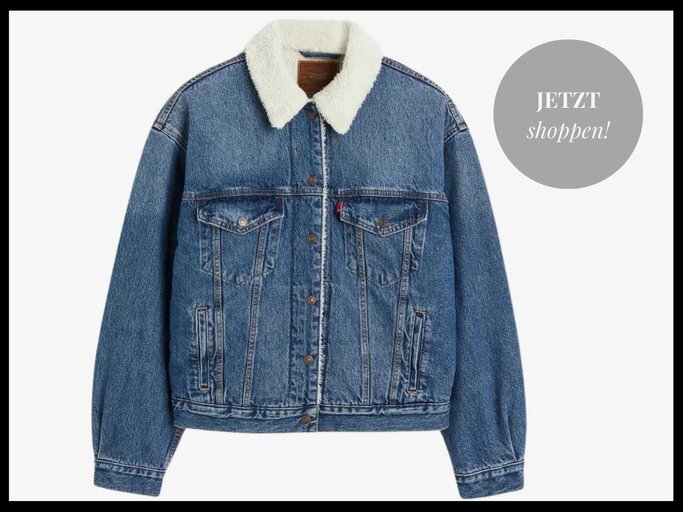 Jeansjacke mit Teddyfell | © H&M