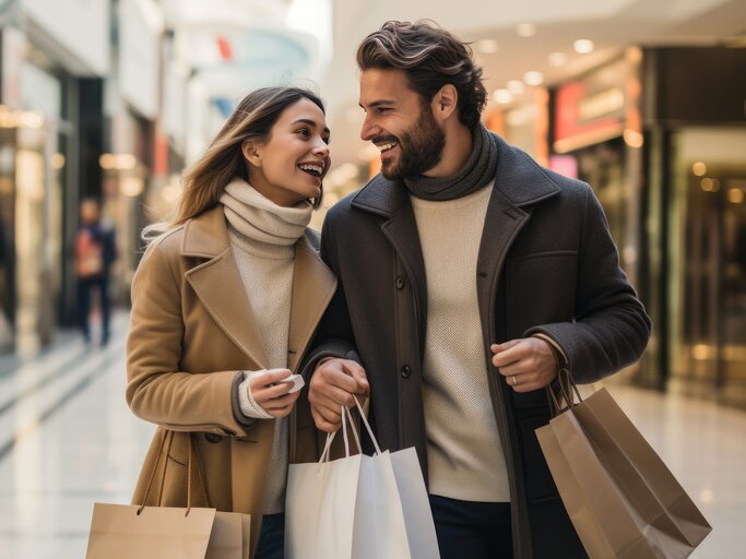 Frau und Mann beim Shoppen | © AdobeStock/MP Studio