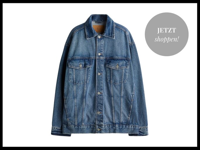 Blaue Oversize-Jeansjacke von H&M | © H&M