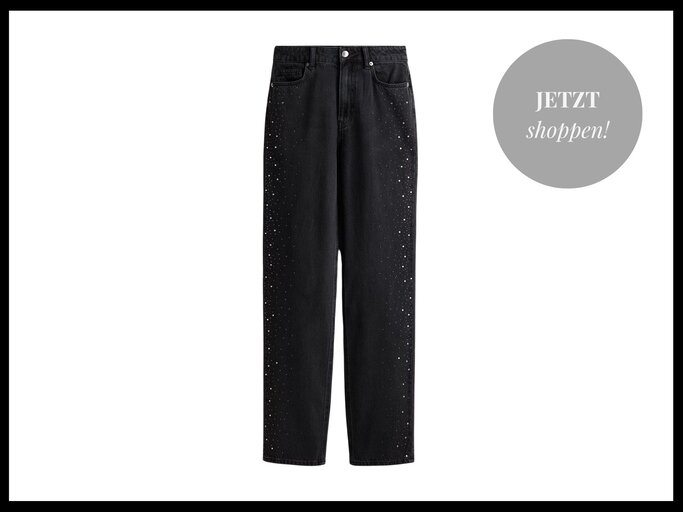 schwarze Jeans mit Strass von H&M | © H&M