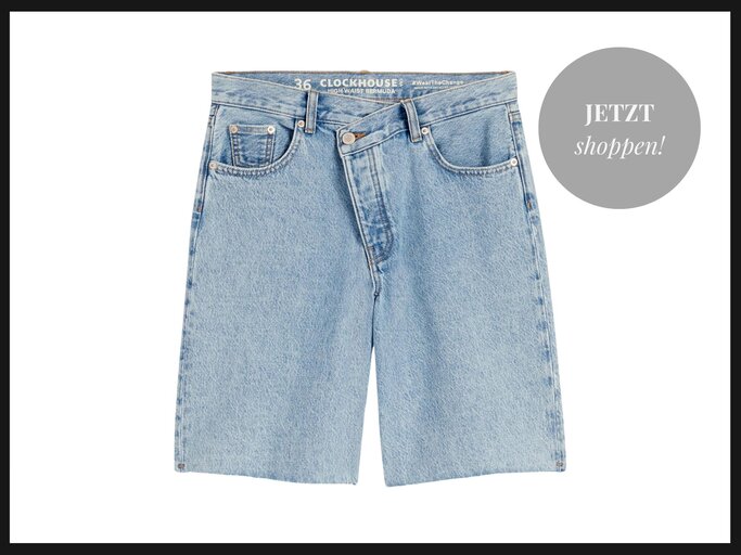 Shorts aus Jeans mit überkreuztem Bund von C&A | © C&A