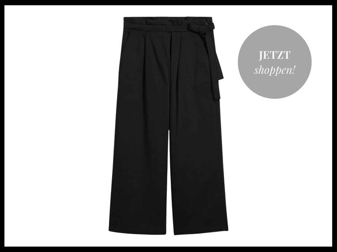 Stoffhose - High Waist - Wide Leg in Schwarz von C&A | © C&A