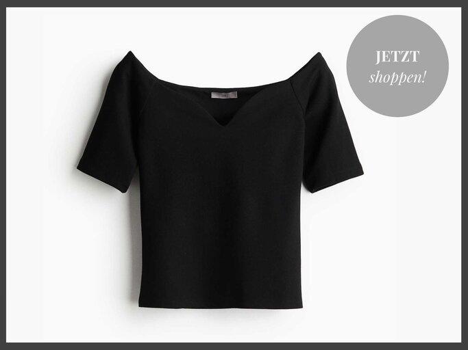 Off-Shoulder-Top von H&M in Schwarz | © H&M