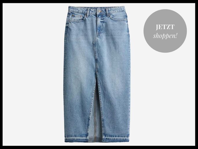 Jeansrock in Midilänge | © H&M