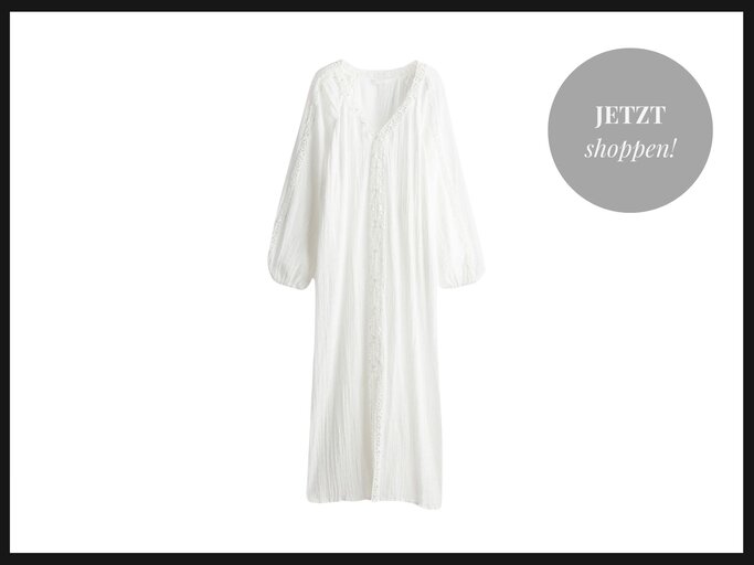 Weißes Kleid im Boho-Stil von H&M | © H&M