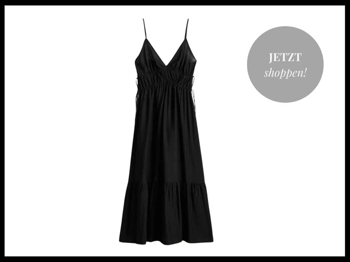 Schwarzes Kleid mit dünnen Trägern | © H&M