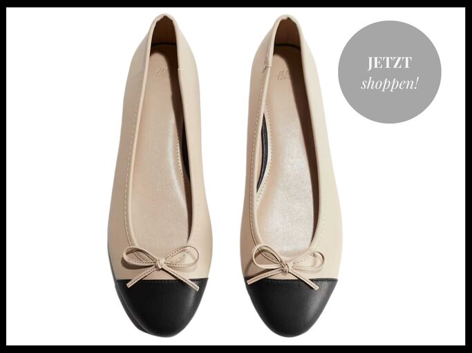 schwarz-beige Ballerinas  | © H&M