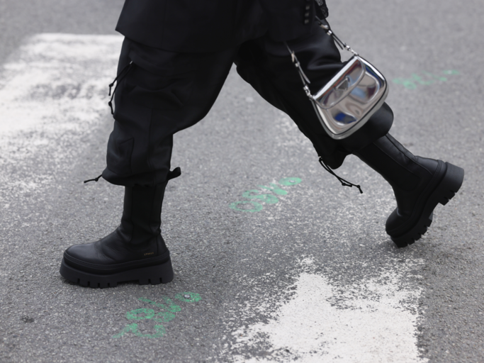 Streetstyle schwarze Boots | © Getty Images/Jeremy Moeller