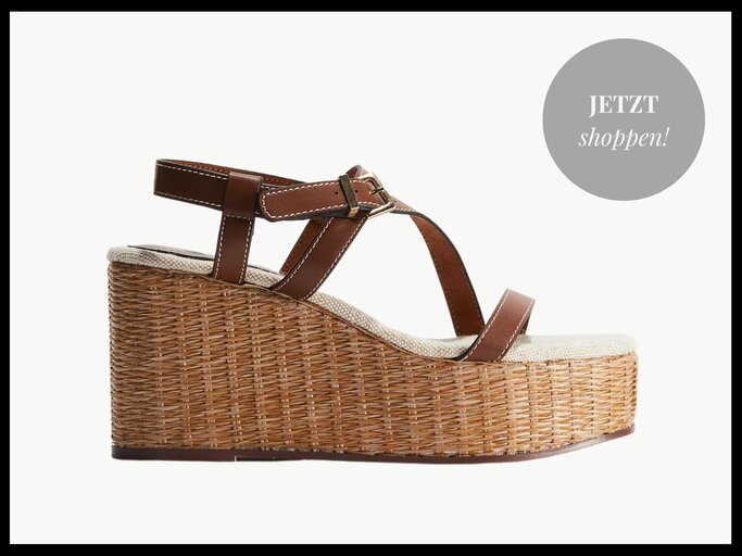 Braune Espadrilles mit Keilabsatz von H&M | © H&M