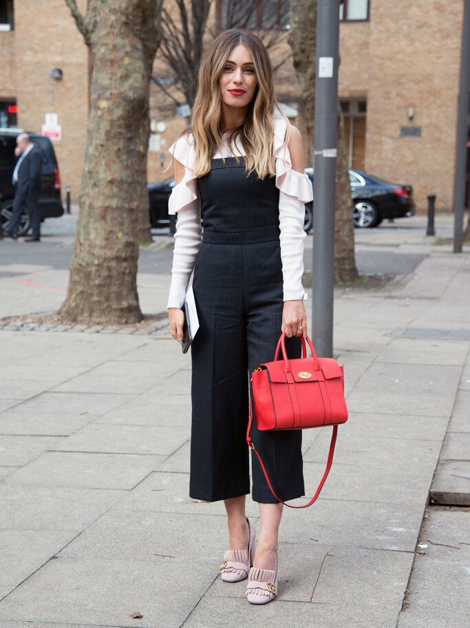 Streetstyle von YouTube-Star Lydia Millen bei der Londoner Fashion Week  | © Getty Images