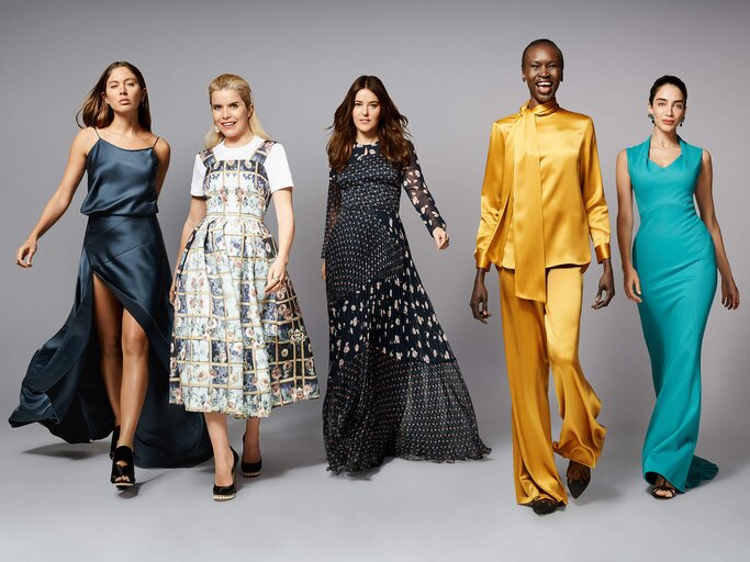 Alek Wek, Jessica Kahawaty, Lisa Eldridge, Quentin Jones und Paloma Faith als Kampagnen-Gesichter von The Outnet | © PR