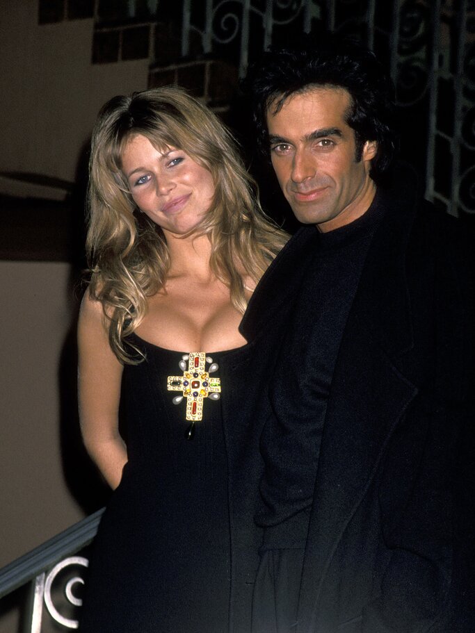 Claudia Schiffer mit David Copperfield | © Getty Images | Ron Galella