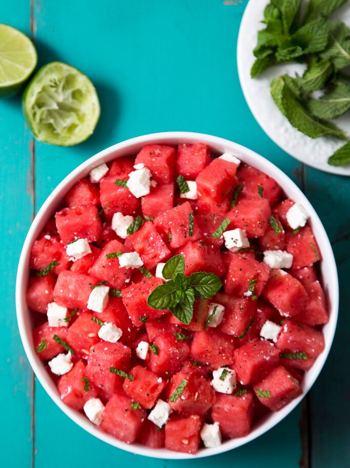Wassermelone mit Feta Salat | © iStock | mphillips007